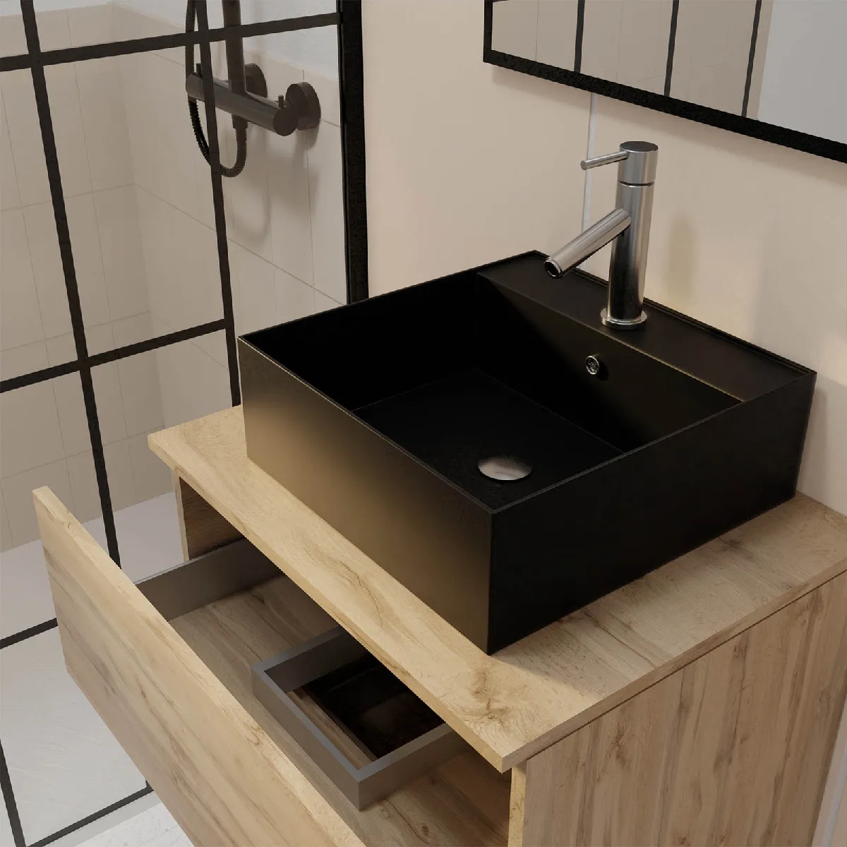 AURLANE Meuble salle de bain 60 cm