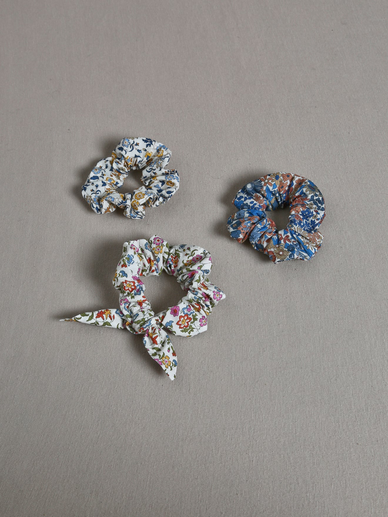 Chouchou en tissu Liberty par lot de 3