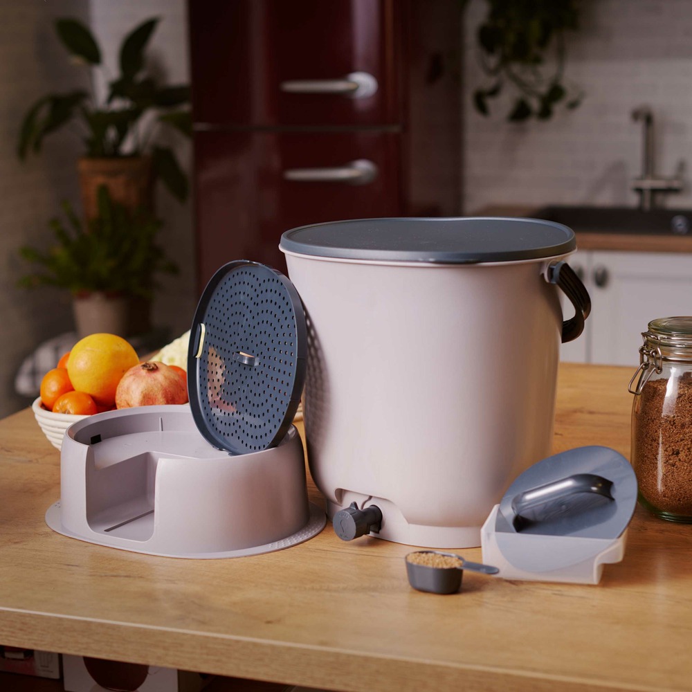 Skaza 101850 bokashi composteur essential 15.3l +1kg brain
