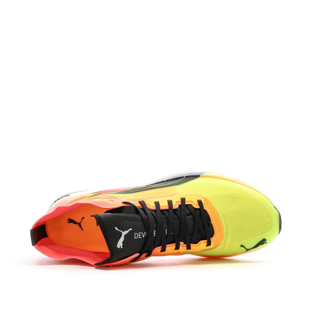 Puma Chaussures de Running Jaune/Rose Homme Puma Deviate Nitro Elite Fireglow