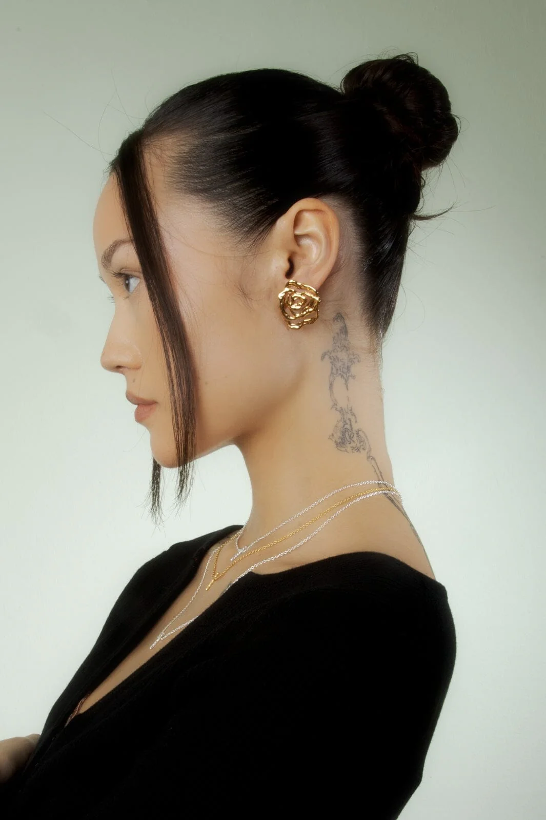 Jane Kønig Rose Earring forgyldt