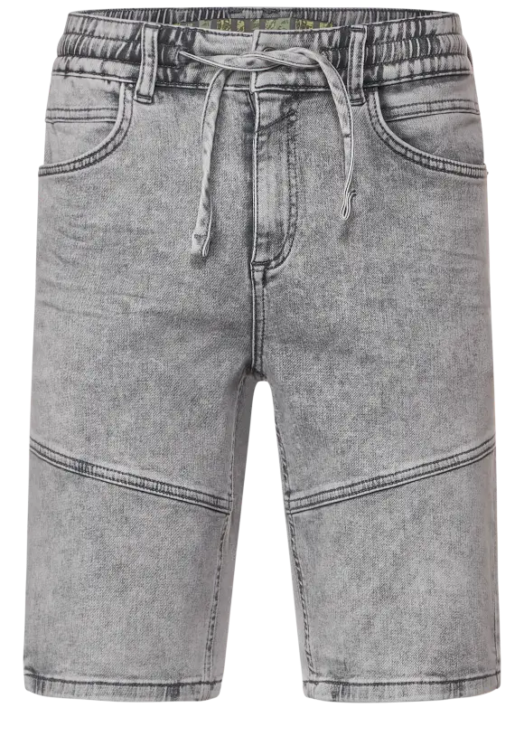 Relaxed Fit Jeansshorts - light grey random wash