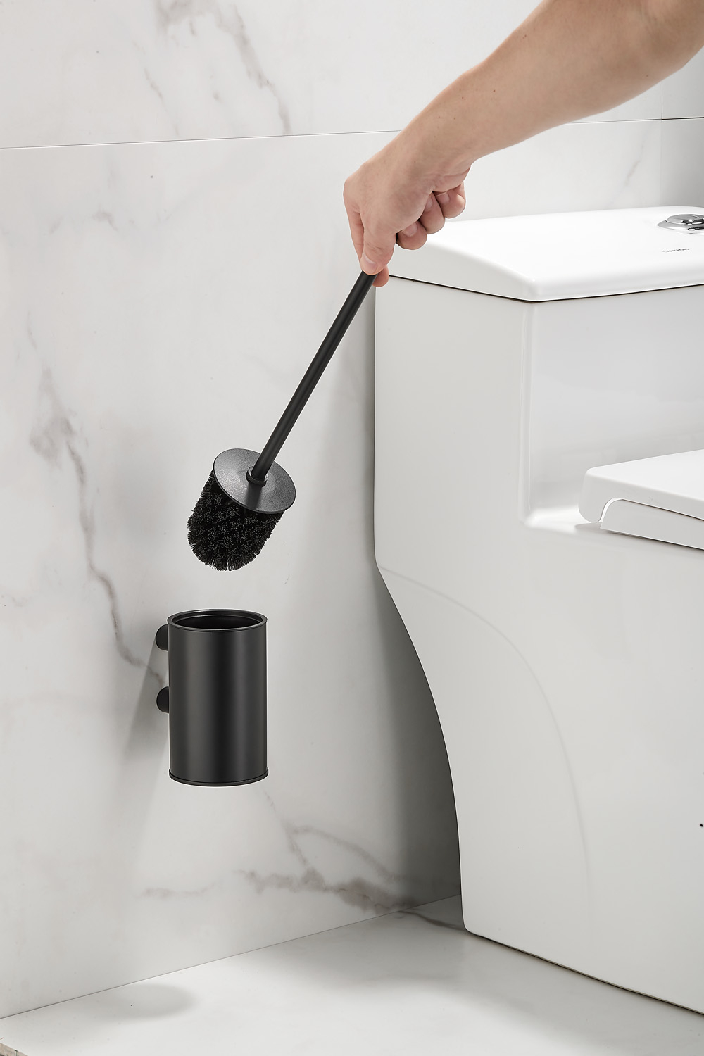 Saniclear Academy toiletborstel zwart mat