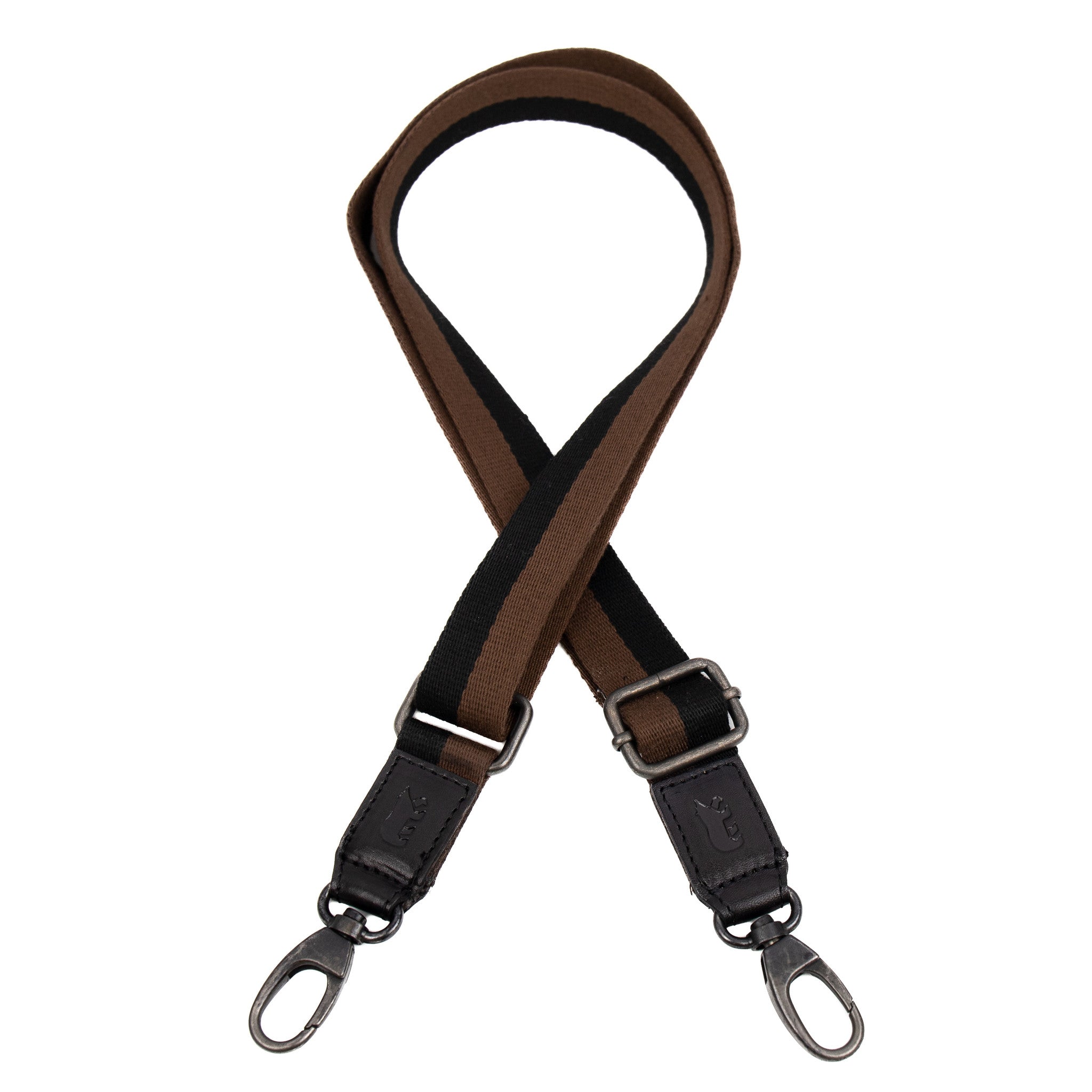 Bag strap 'Micky' bruin/zwart Bruin/zwart