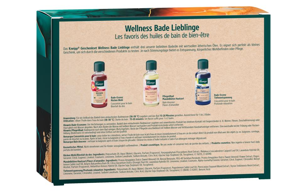 Geschenkset Wellness Lieblinge 3 x 20 mlGeschenkbox mit hochwertigen Pflegeprodukten