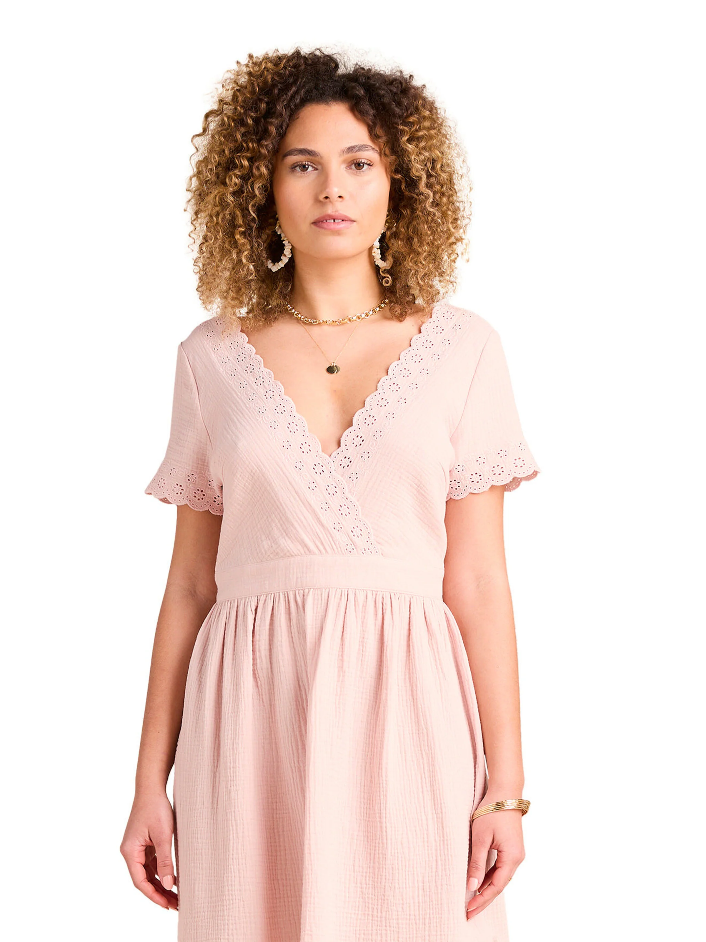 Envie de Fraise Bio-Kollektion: Festliches Damen Kleid, MAMA & TOCHTER-Capsule pudrig rosa