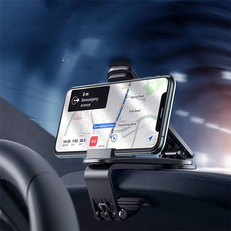 Big Mouth Pro Dashboard Auto KFZ Smartphone Halterung mit Clip-Mechanismus und Silikon-Pads (SUDZ-A01) - Schwarz
