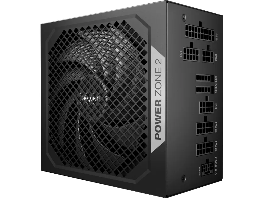 be quiet! Power Zone 2 Z2-1000W - Strømforsyning (intern) - ATX12V 3.1/ EPS12V 2.92 - 80 PLUS Platinum - Cybenetics Platinum - AC 100-240 V - 1000 Watt - aktiv PFC - sort