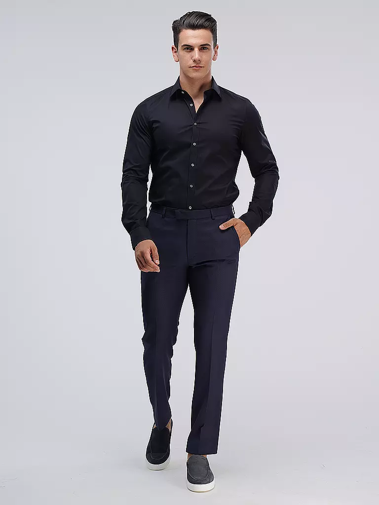 OLYMP LEVEL FIVE Hemd Body Fit ( extra lange Ärmel ) schwarz