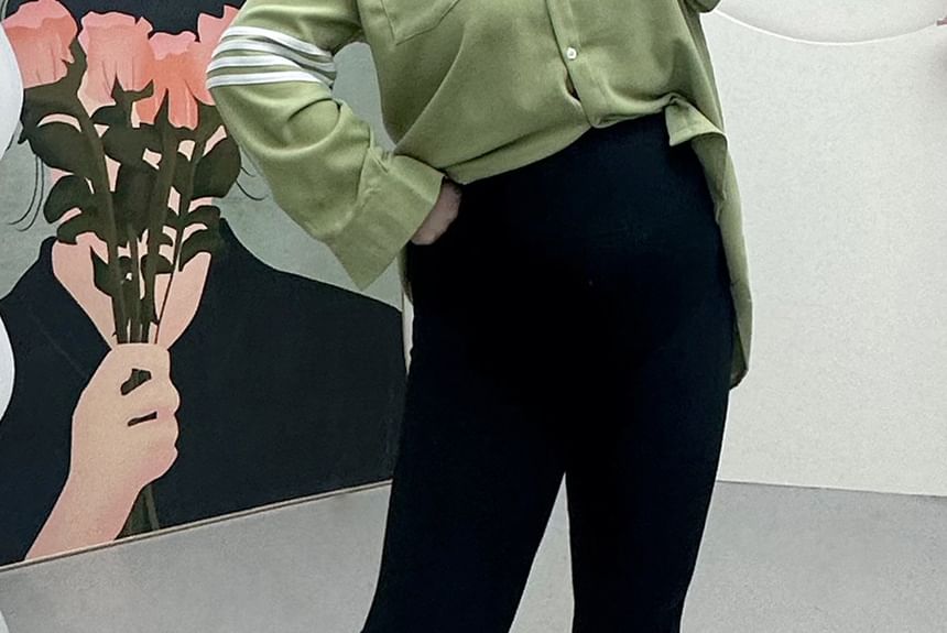 Ashteroid - Plus Size High-Waist Effen Legging