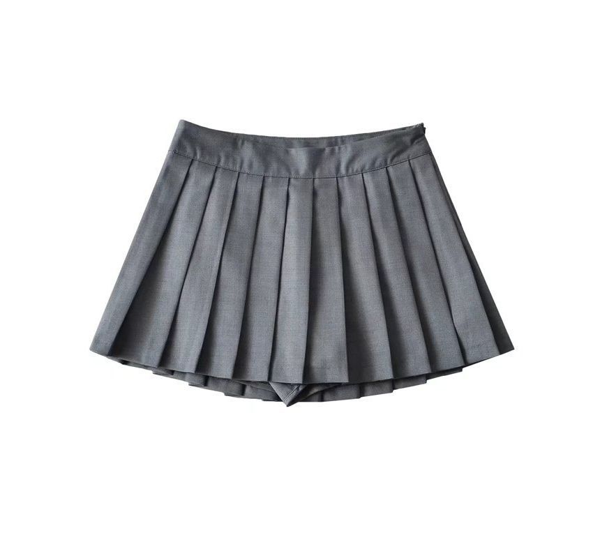 Osion - Mini geplooide rok met hoge taille