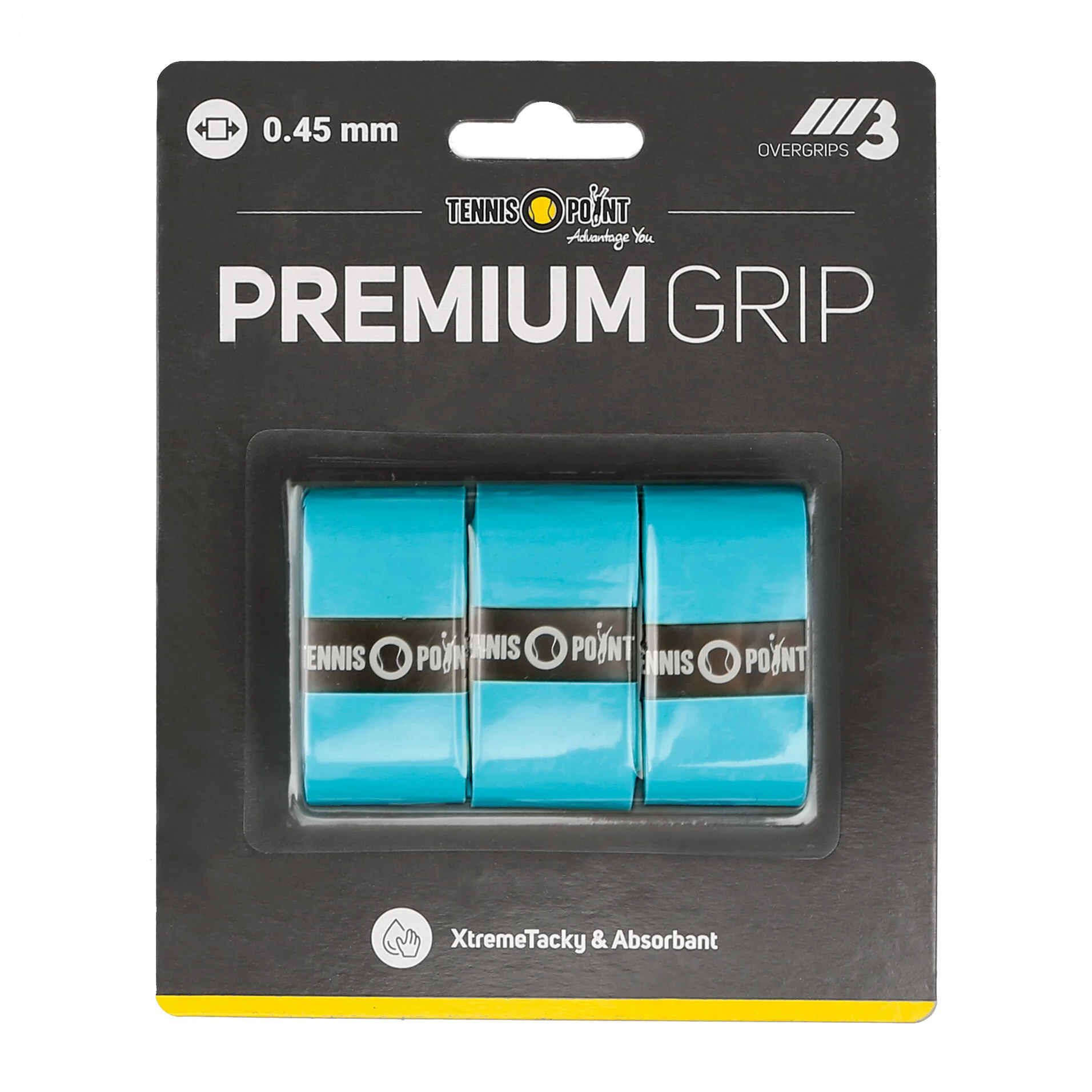 Tennis-Point Premium Grip Pack De 3 - Bleu