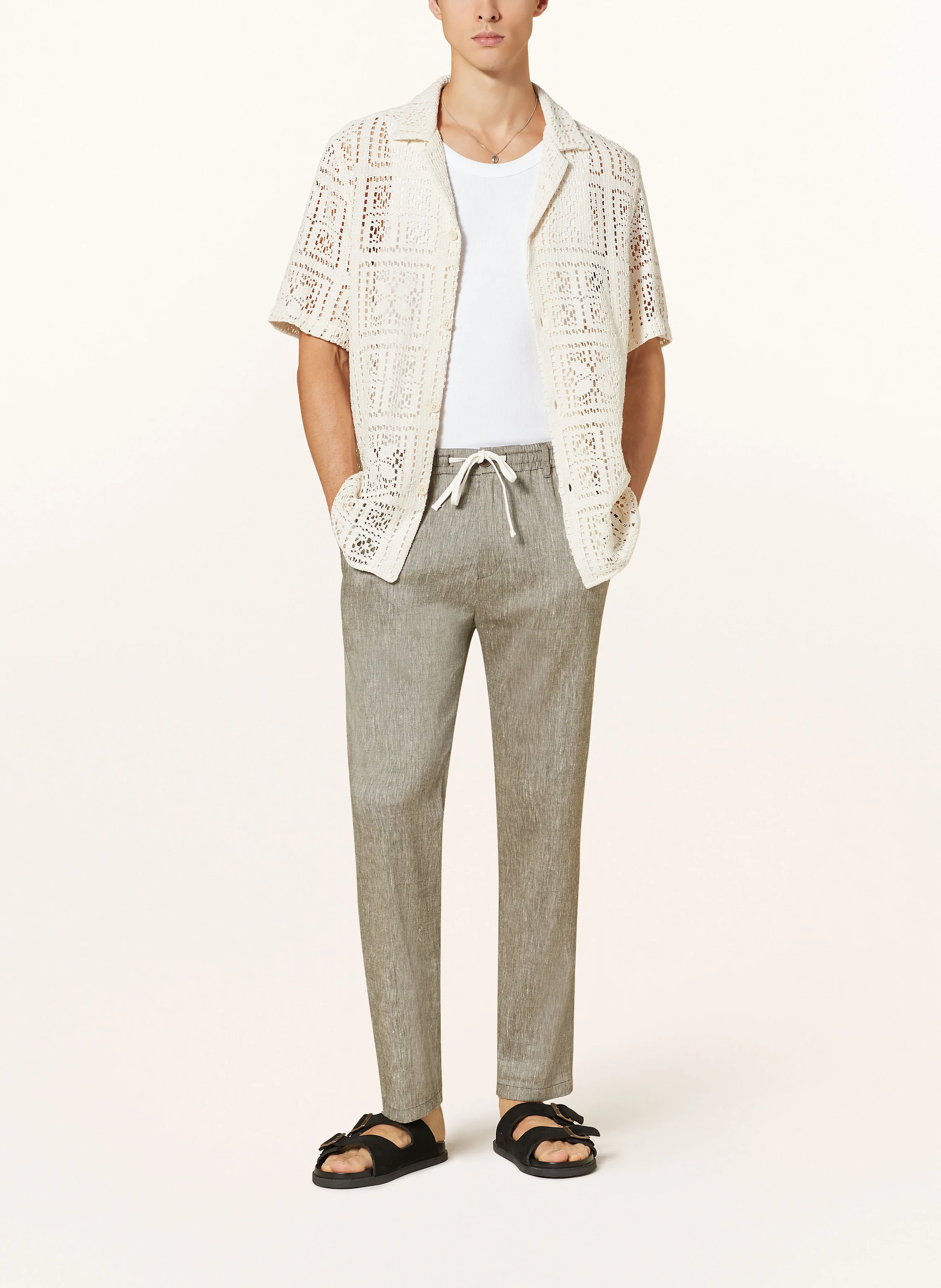 DRYKORN Hose DEGER im Jogging-Stil Regular Fit mit Leinen