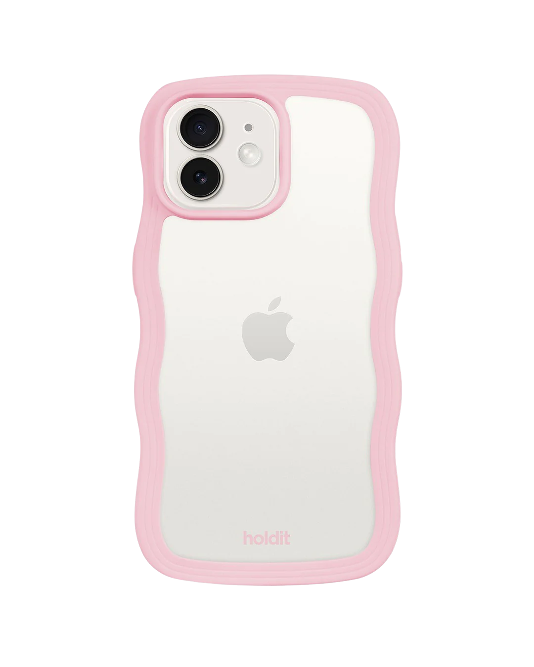 Holdit  Wavy iPhone cover - Pink/Transparent