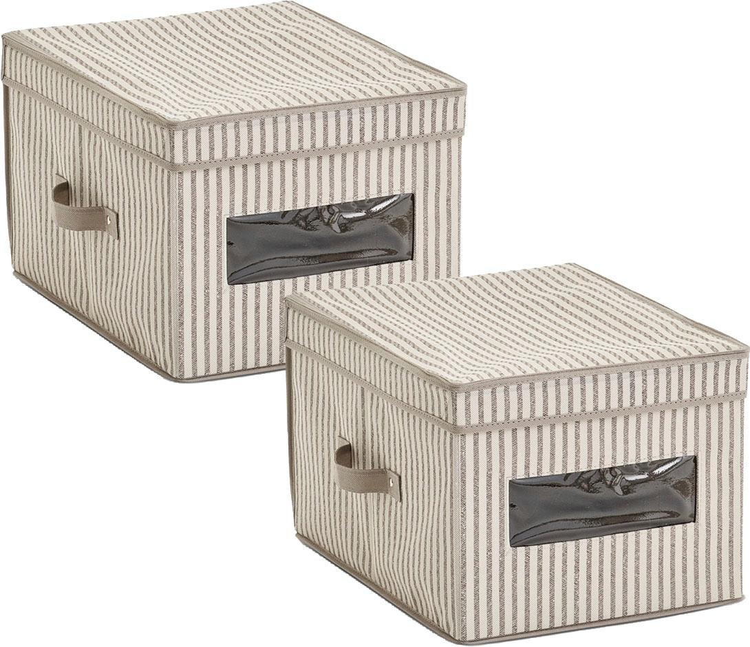 Zeller Present Aufbewahrungsbox »Stripes« Vlies, beige