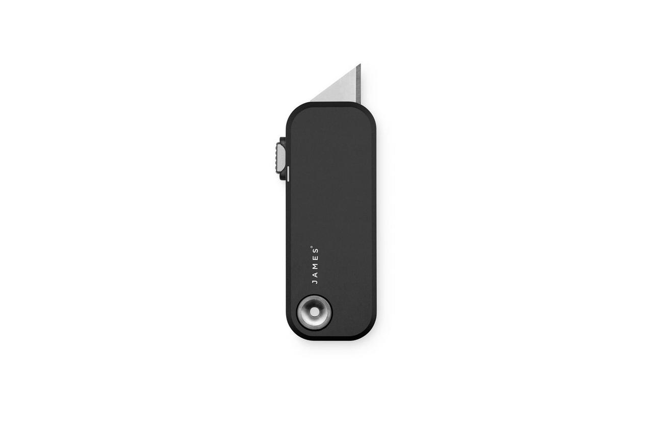 The James Brand The Palmer, Black Aluminum, Black Lanyard KN121100-00 utility mes