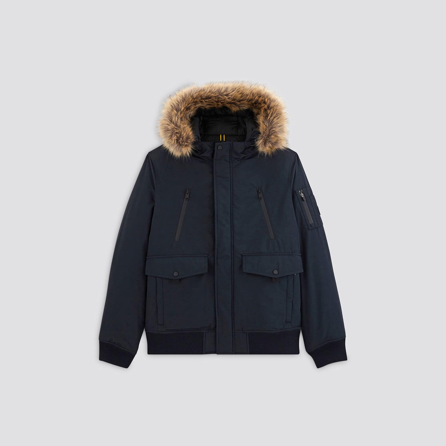 Blouson ski déperlant à capuche Bleu foncé