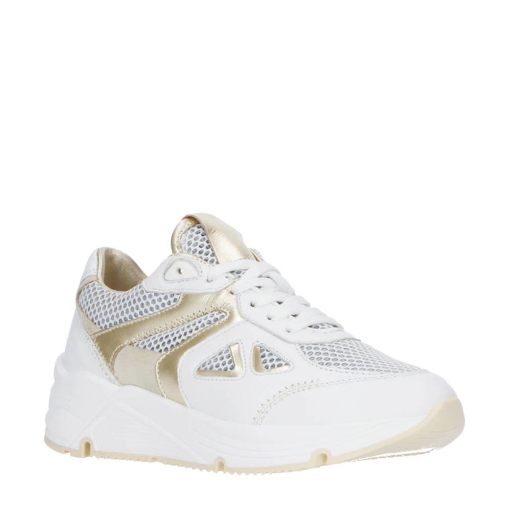 So Jamie leren sneakers wit/goud