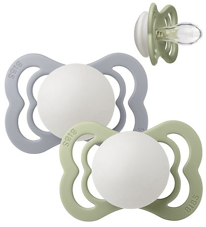 BIBS Supreme+ Leuchtende Schnuller - Gr. 1 - 2er-Pack - Symmetri