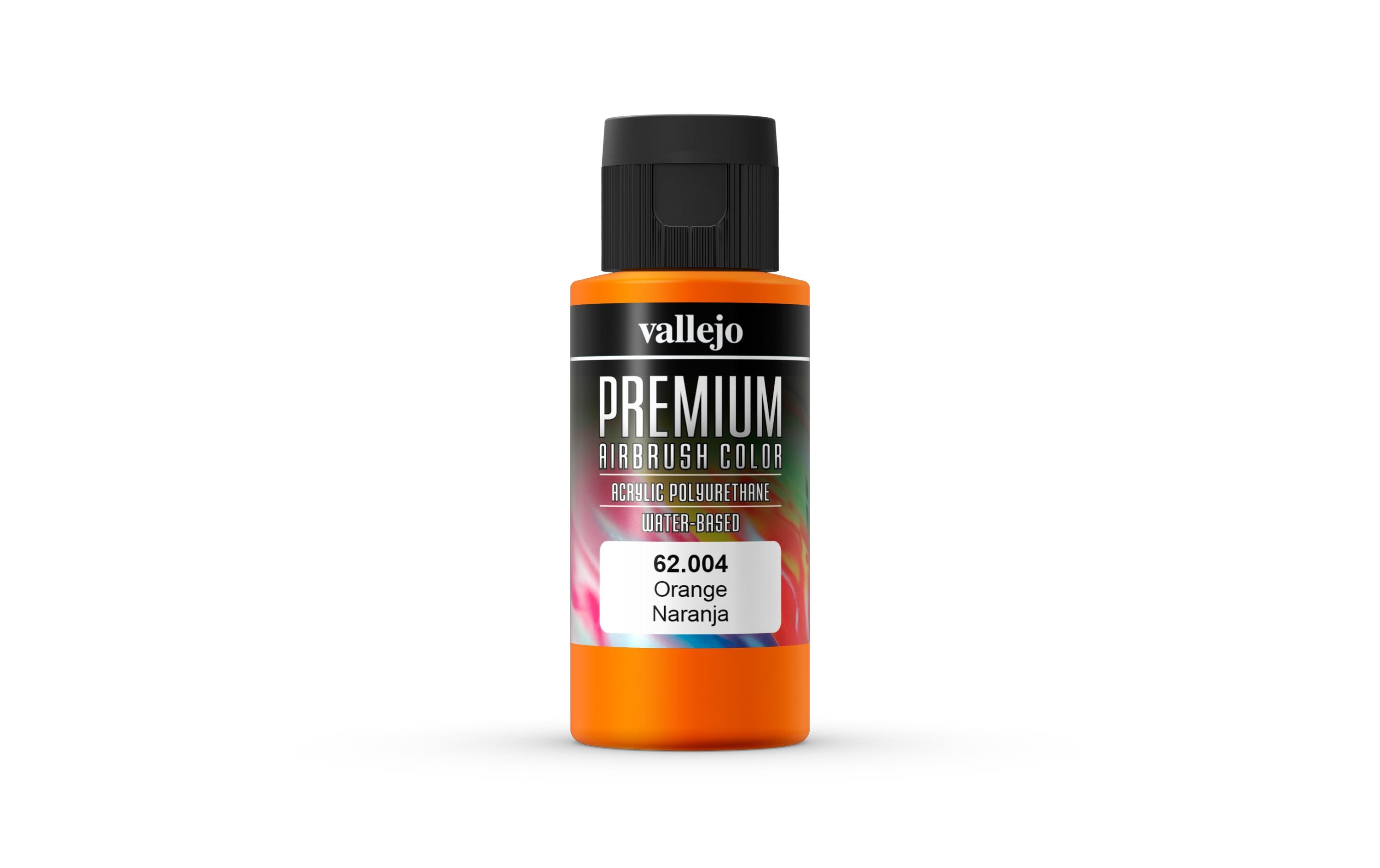 Airbrushfarbe Premium, Orange, 60 mlPremium Airbrush Farbe zum Lackieren von Lexan, Polycarbonat, Glasfaser, Metall und Polyethylene