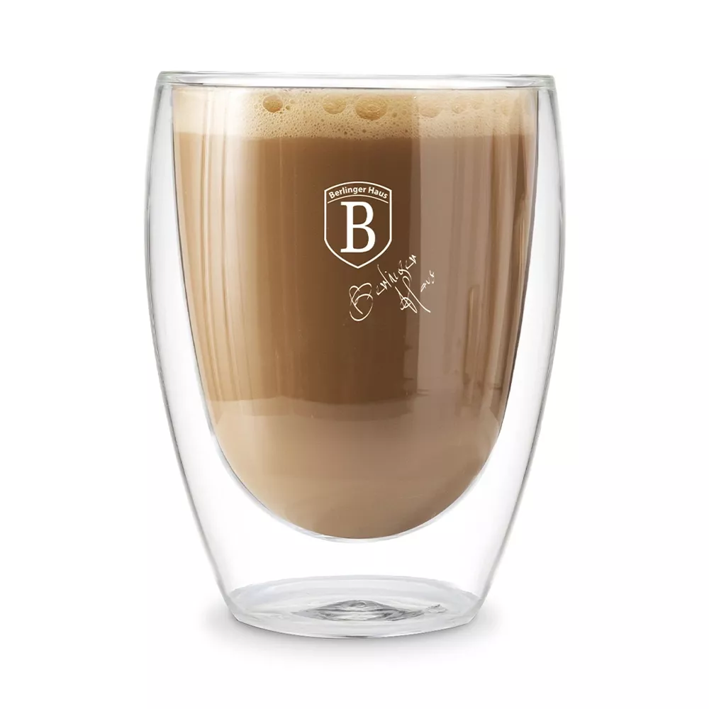 Berlinger Haus Kaffee Glas 300ml 2er Set ohne Griff