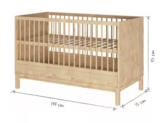 Chambre complète bébé 70x140 cm panneaux de fibres bois KIWI