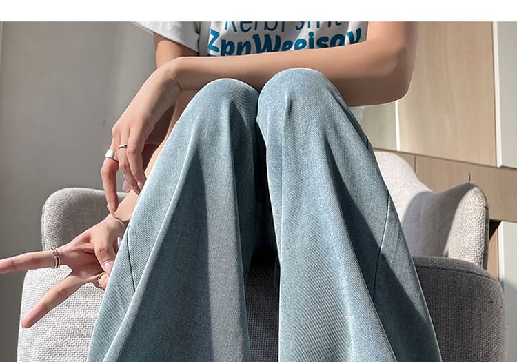 Dragan Pulse - Jeans met trekkoord in de taille en wijde pijpen