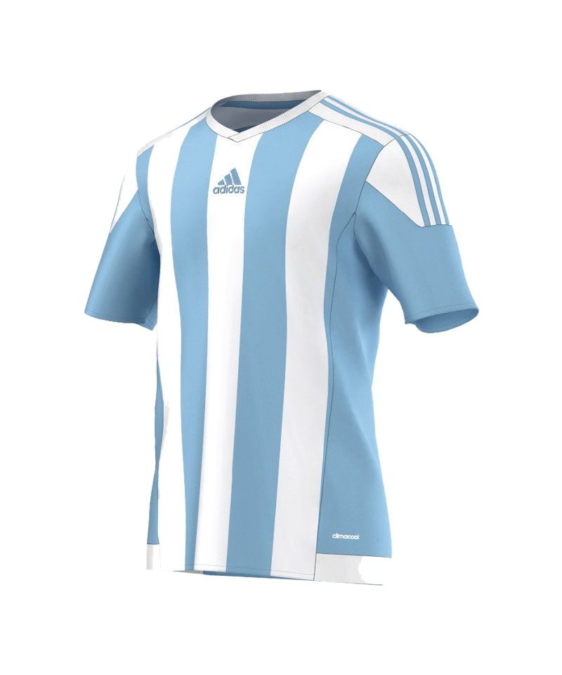 adidas Striped 15 Trikot kurzarm Hellblau Weiss