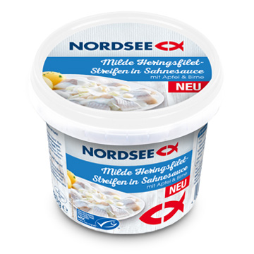 Milde Heringsfilet-Streifen in Sahnesauce