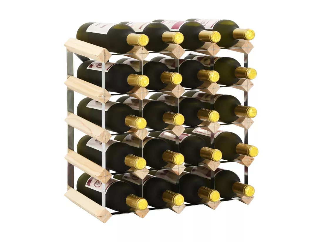 Casier à bouteilles pour 20 bouteilles Pinède solide