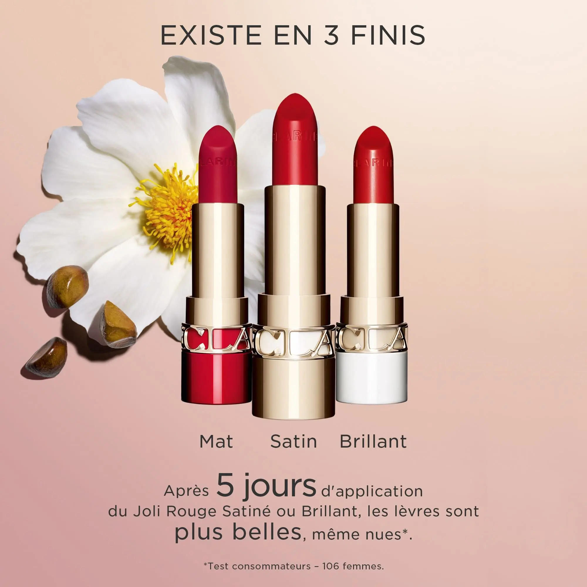 Clarins - Recharge Joli Rouge Brillant - Rouge à lèvres fini brillant Rouge à lèvres fini brillant- Rouge à lèvres