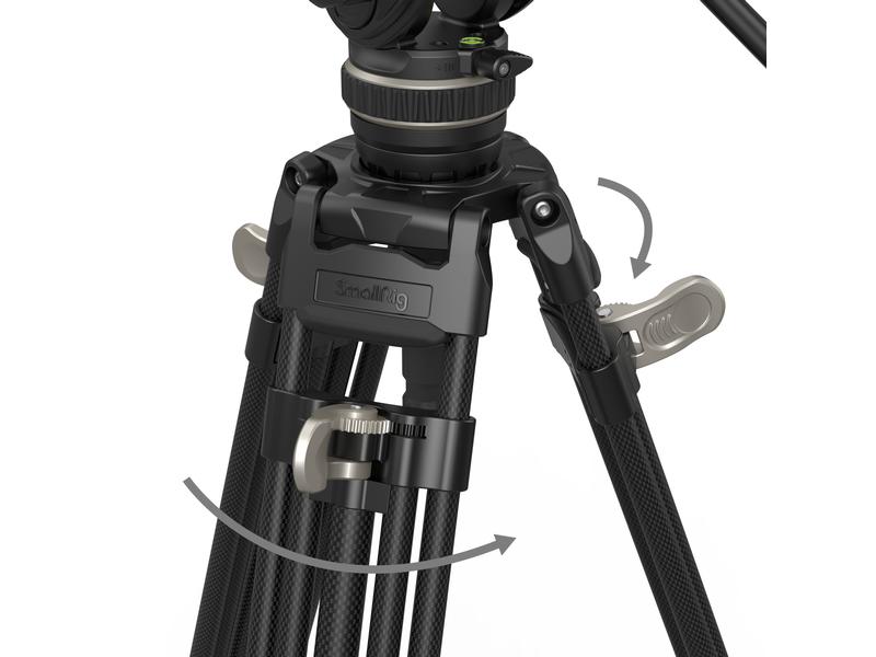 Smallrig Stativ FreeBlazer Kit Hochbelastbares Carbonfaser-Stativ mit professionellem Fluidkopf