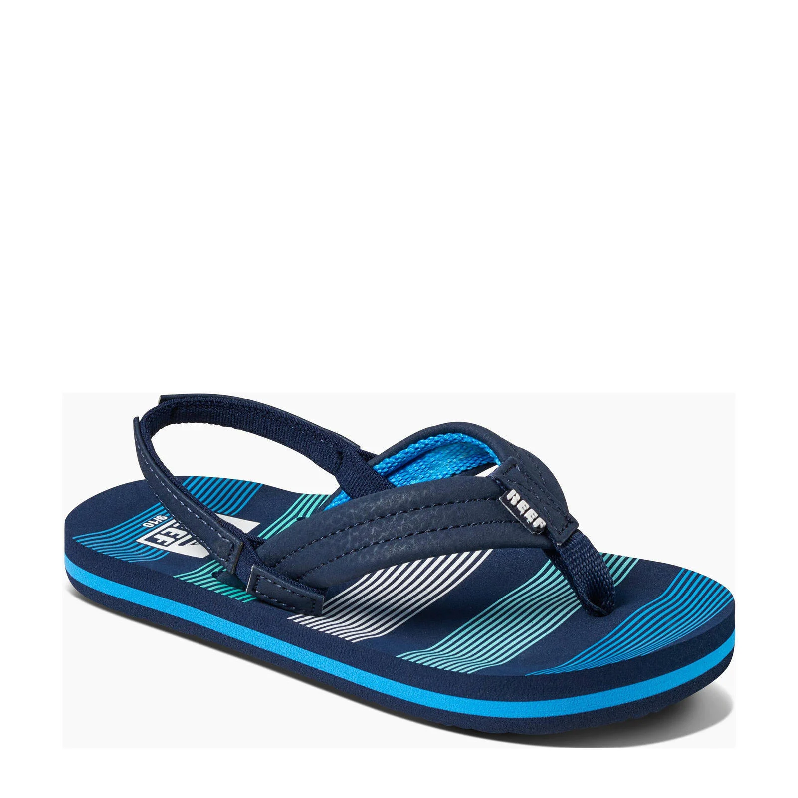 Reef Kids Ahi  teenslippers met hielbandje donkerblauw