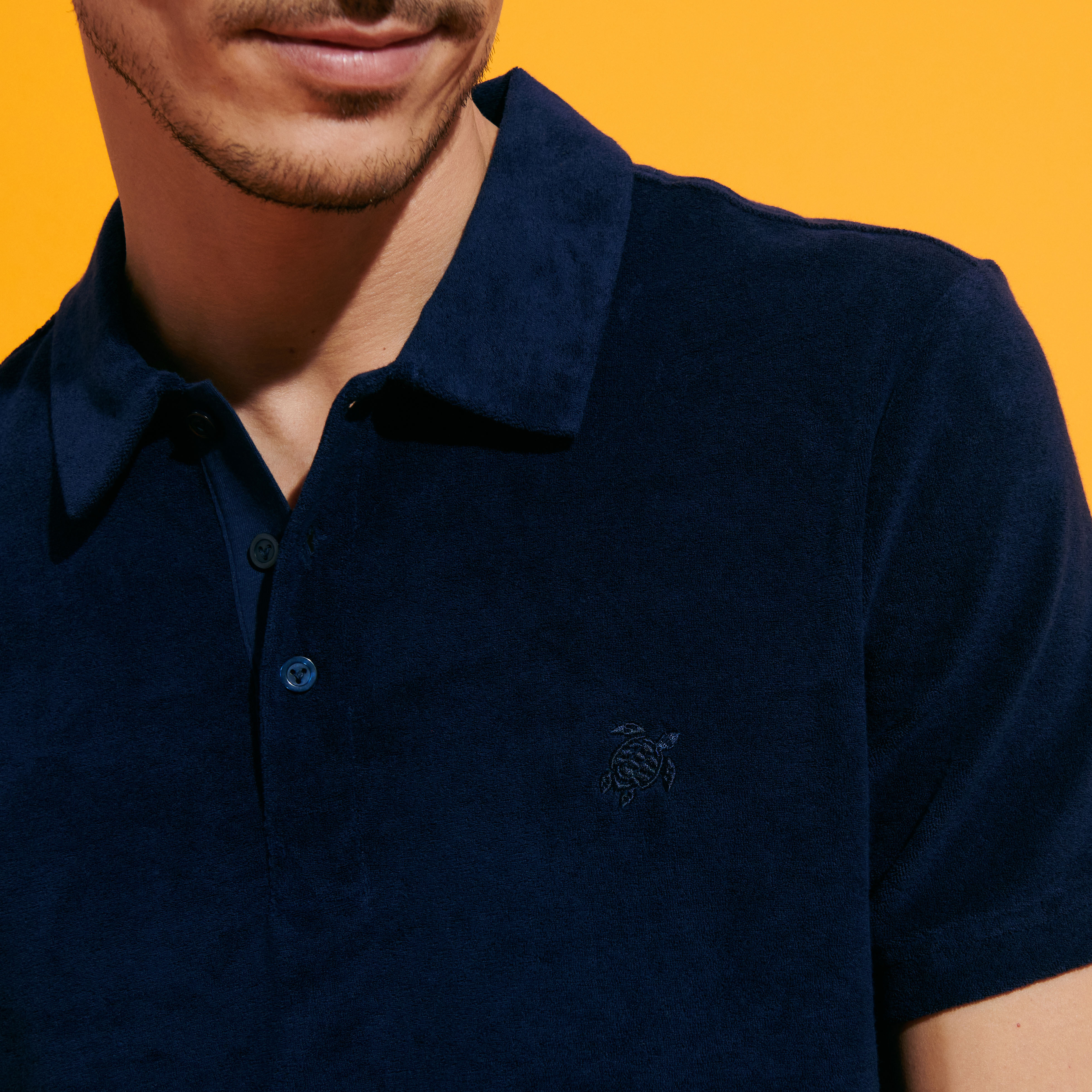 Polo en coton éponge organique homme uni | Site Vilebrequin | PHEC3Q00