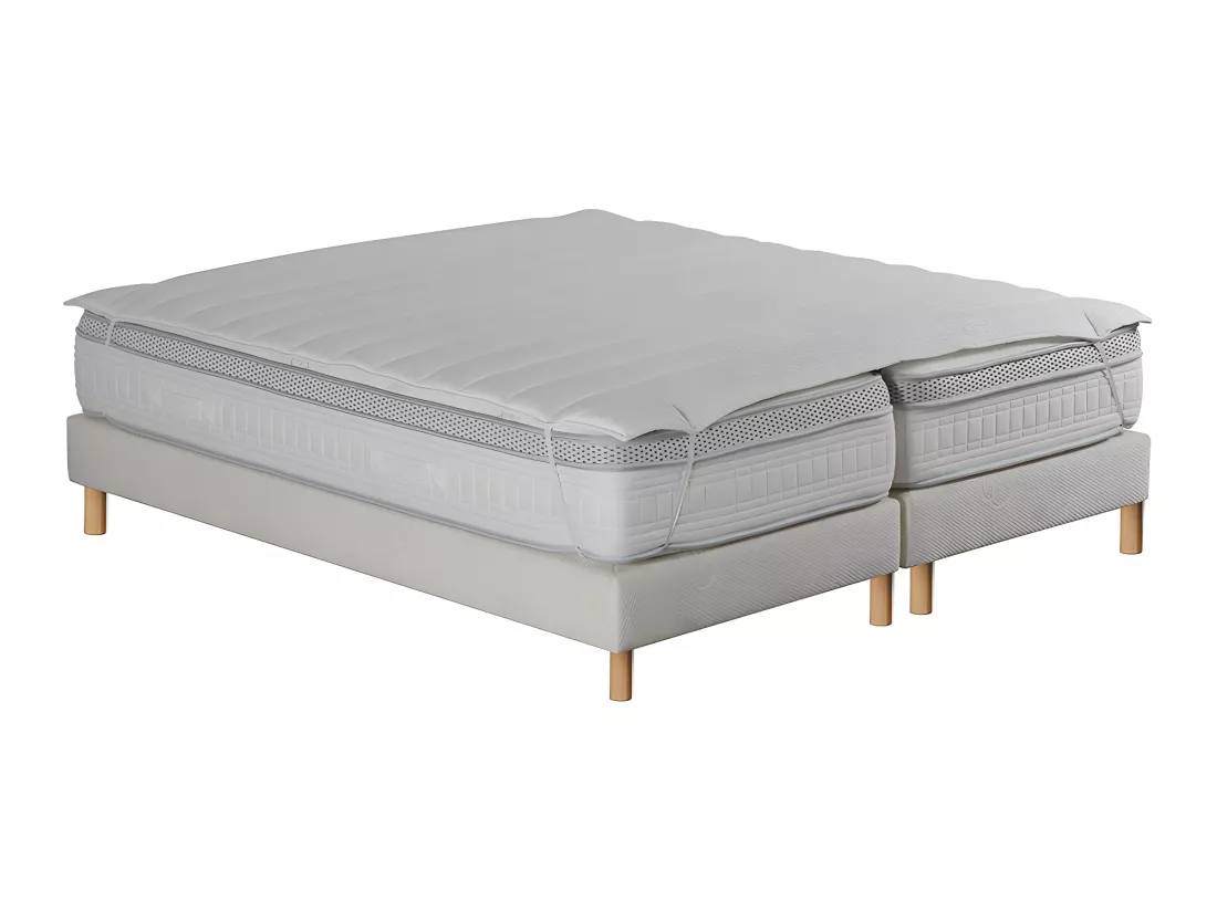 BELLECOUR LITERIE | Surmatelas WELLNESS 80x200 cm | Fibres creuses polyester