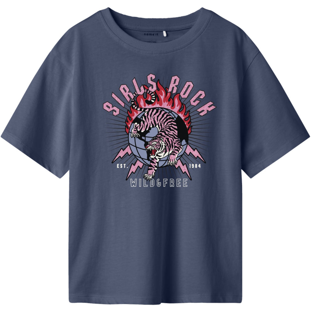 Køb Name It Blue Indigo Nkfkassandra Ss Nreg Top Pb