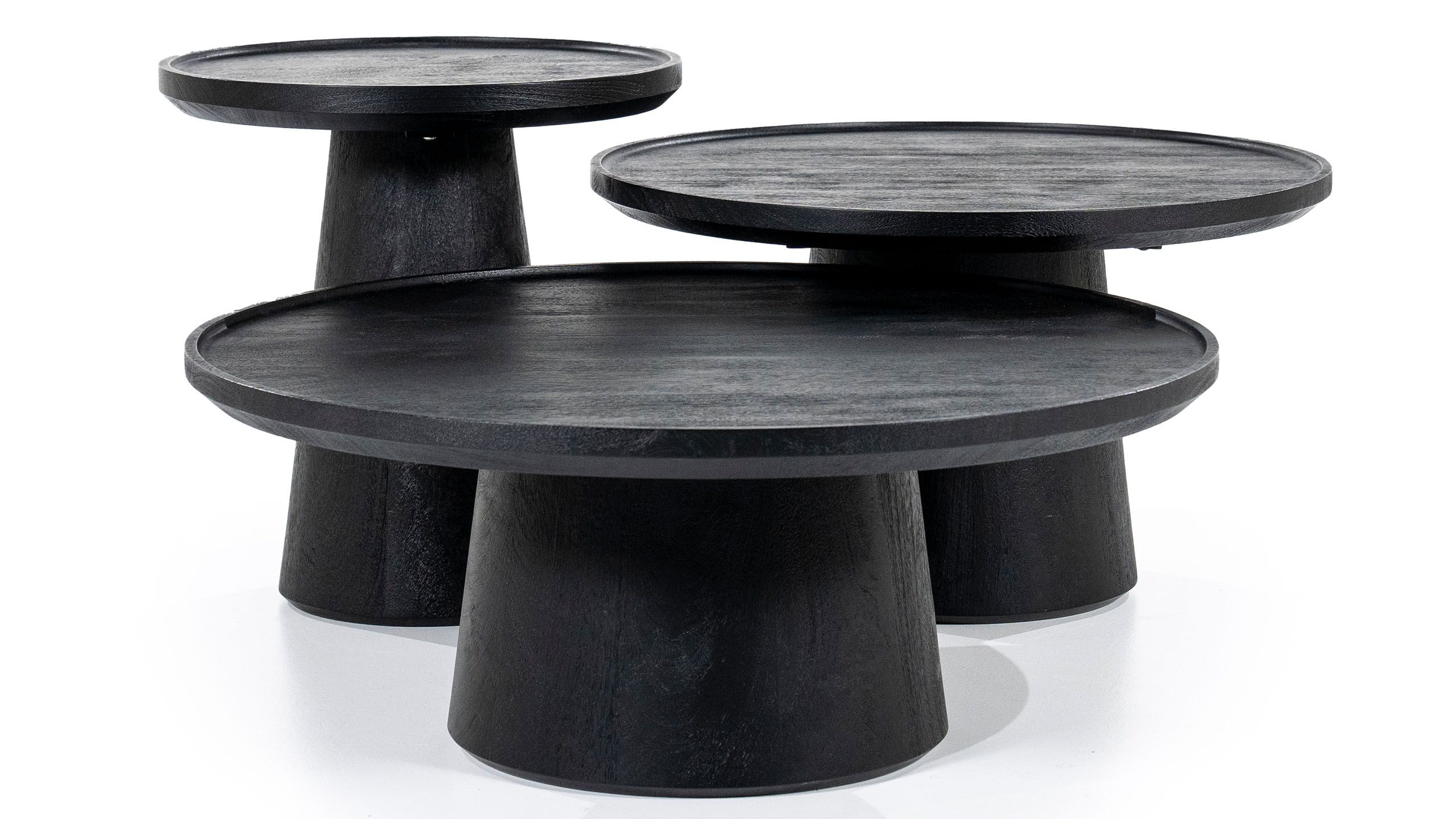 Salontafel 95655 - zwart Ron ⌀80  x H32 cm