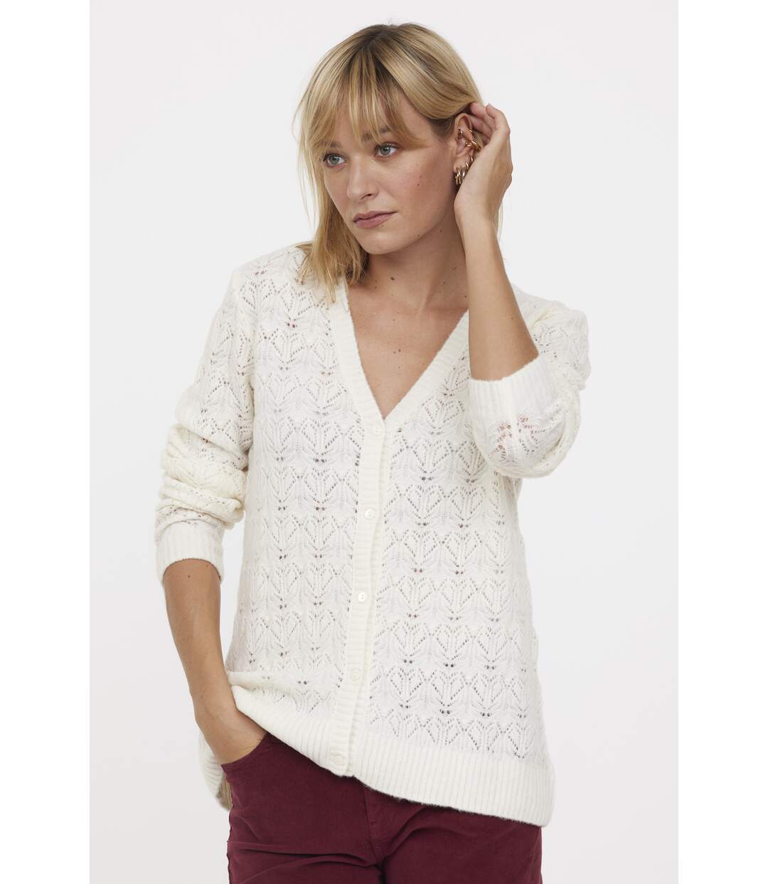 Cardigan manches longues polyester regular CLIOTY
