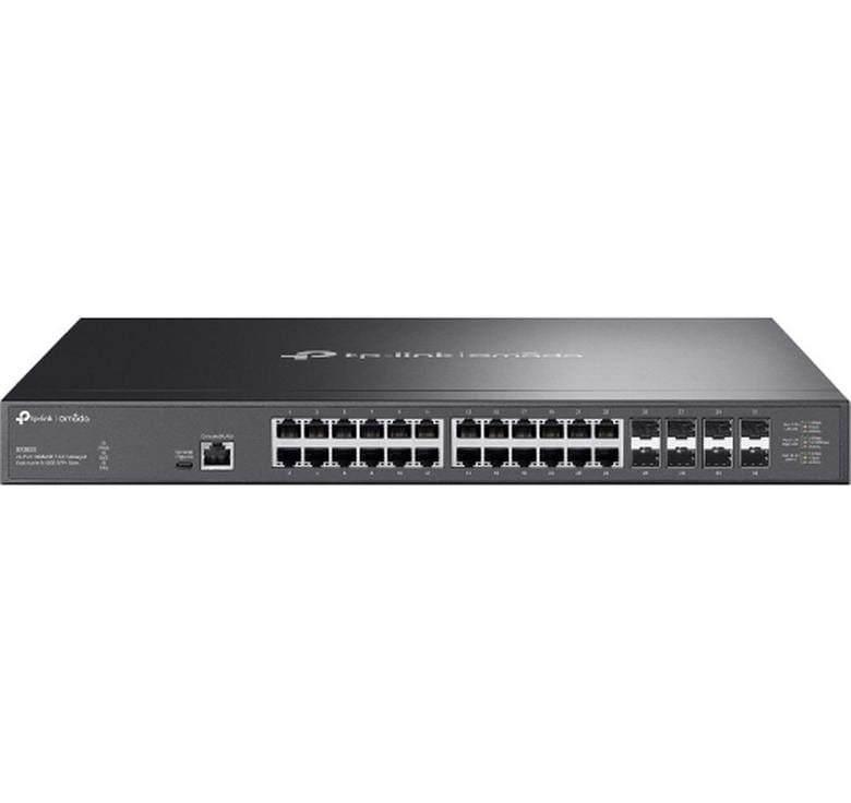 Switch Omada SX3832 32 Port<br>Omada 24-Port 10GBASE-T L2+ Managed Switch mit 8 10GE SFP+ Steckplätzen