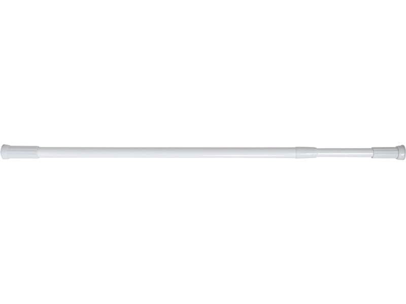 MSV Duschvorhangstange 70 - 120 cm, Weiss Ausziehbare Duschvorhangstange