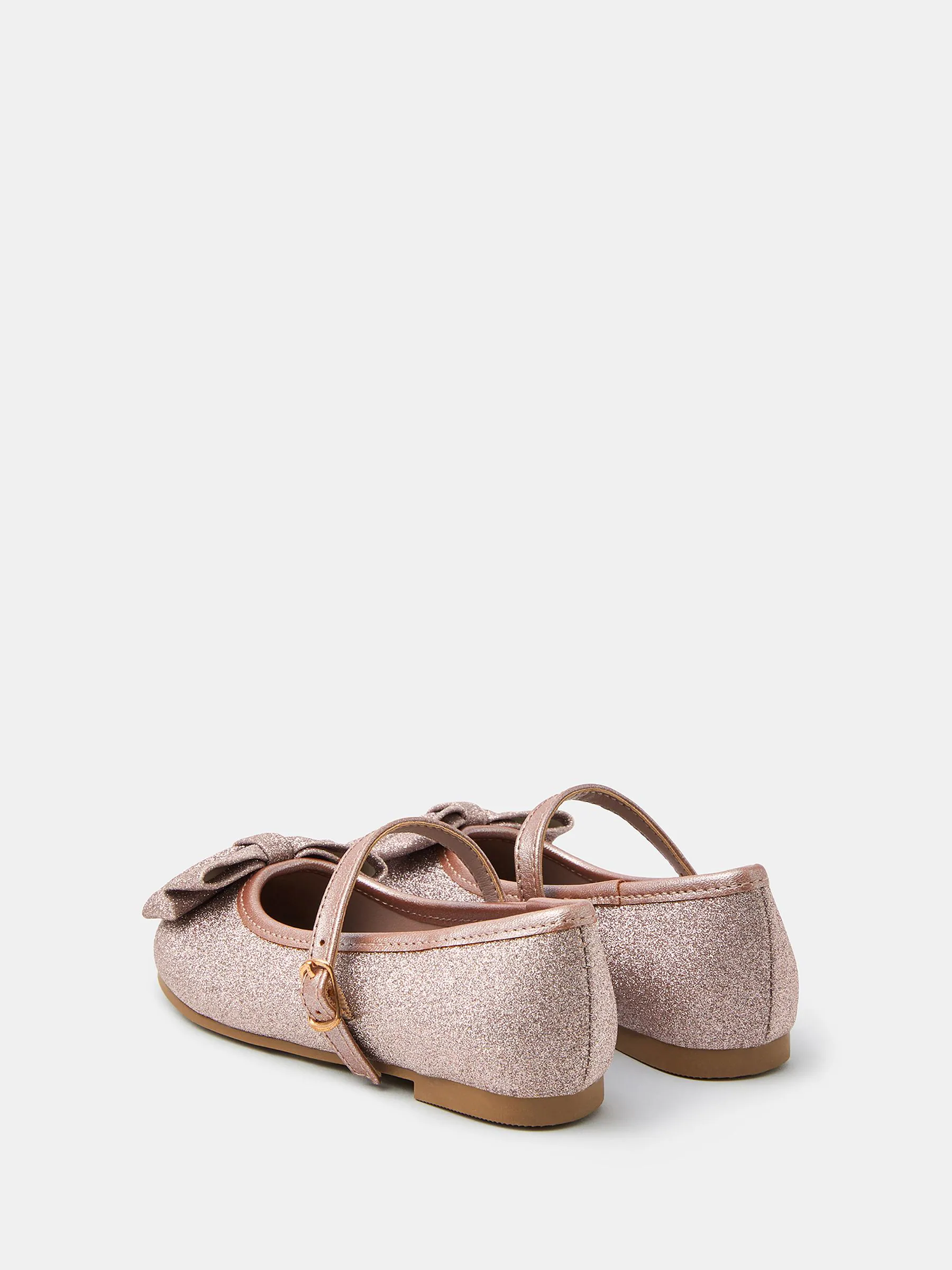Accessorize Girls Bow Glitter Ballet Flats Shoes