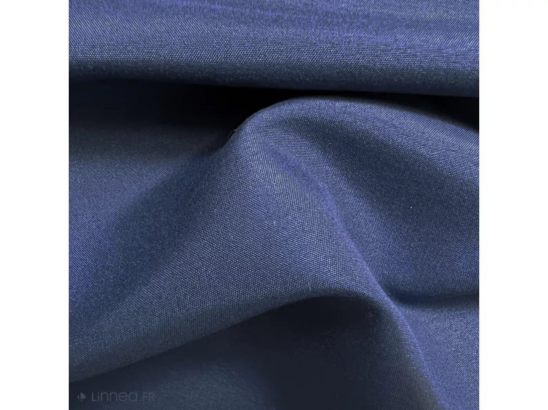 Drap housse 90x190 cm polyester microfibre LAGO bleu marine