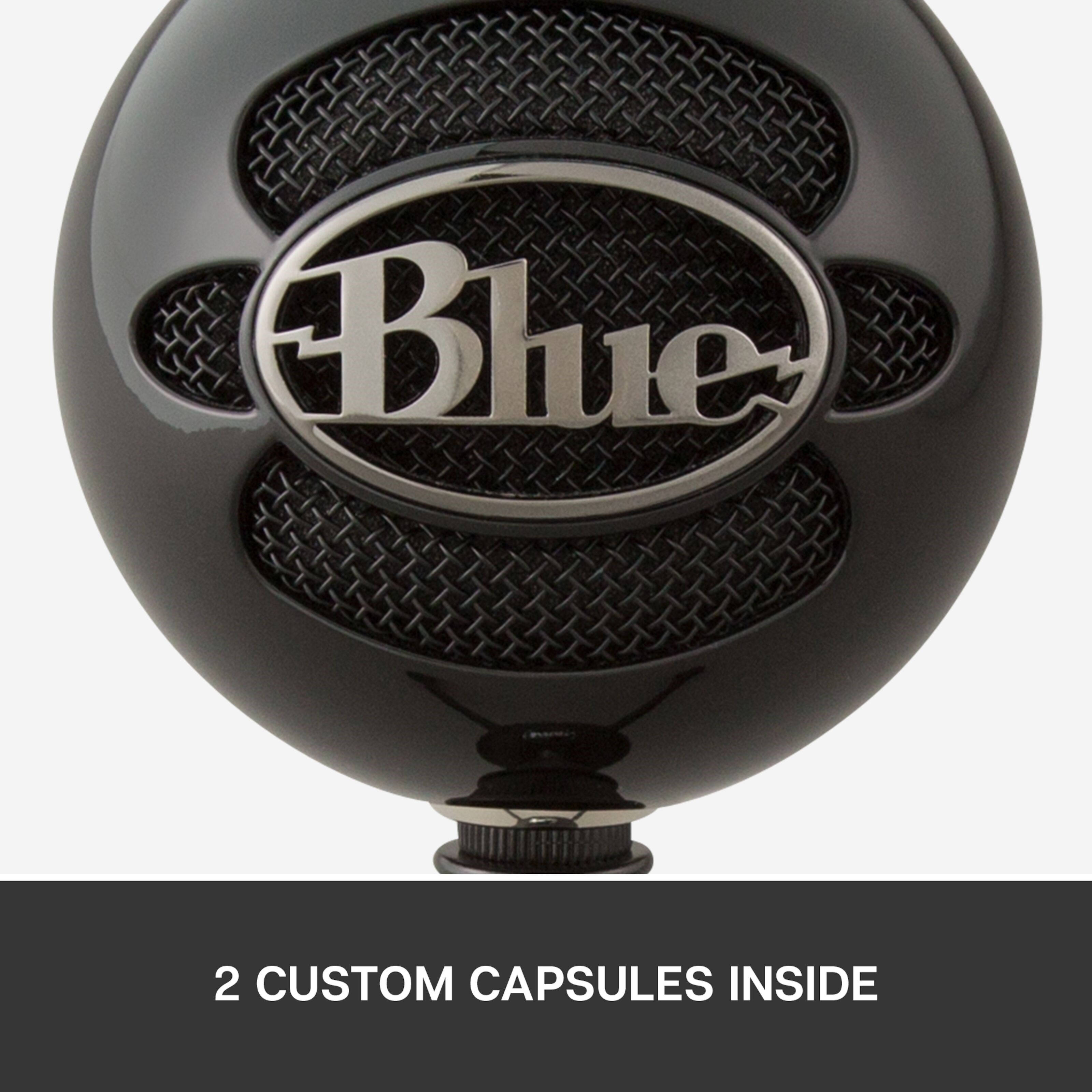 Logitech C Blue Snowball USB-stereomikrofon Svart