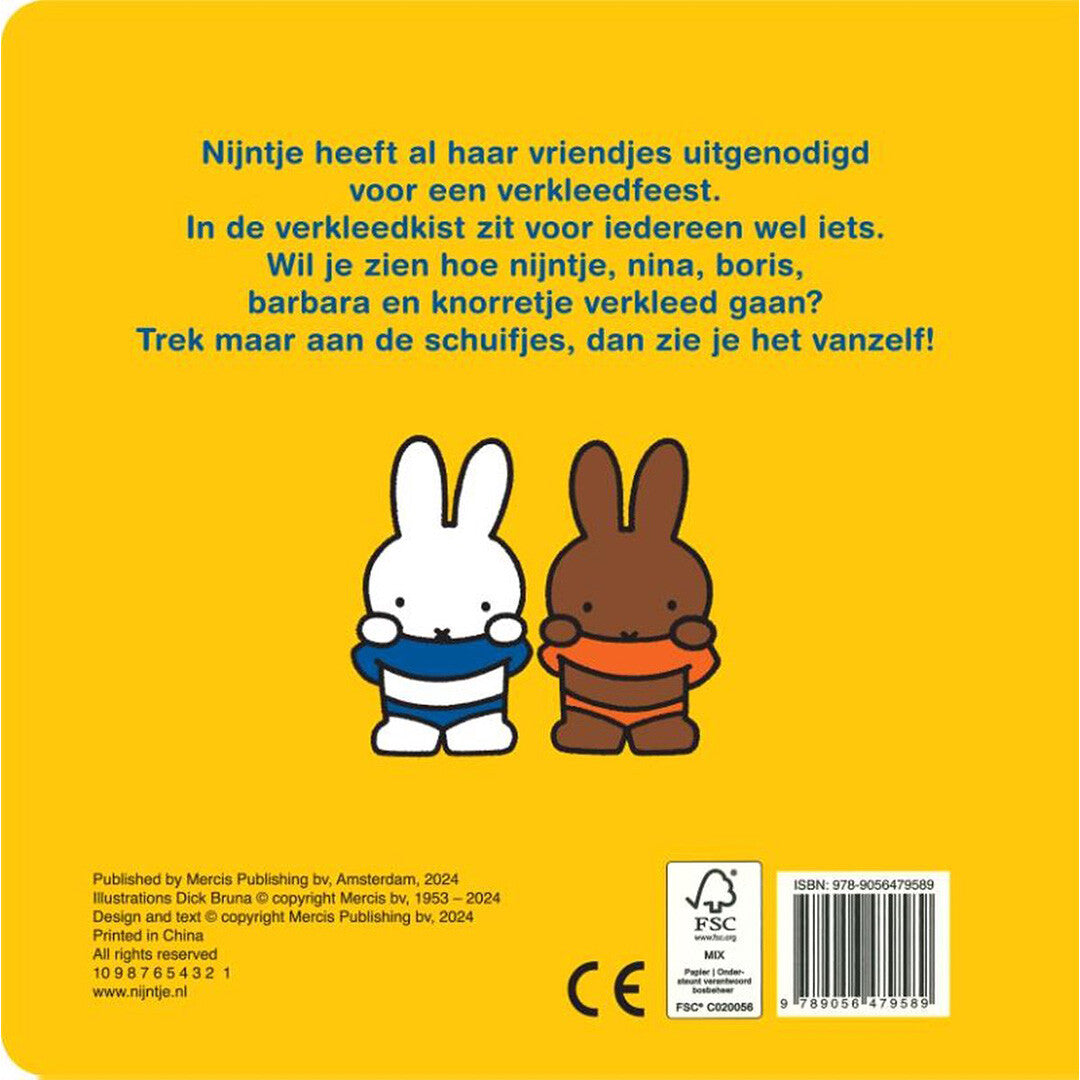 Nijntje schuifboek nijntjes verkleedfeest