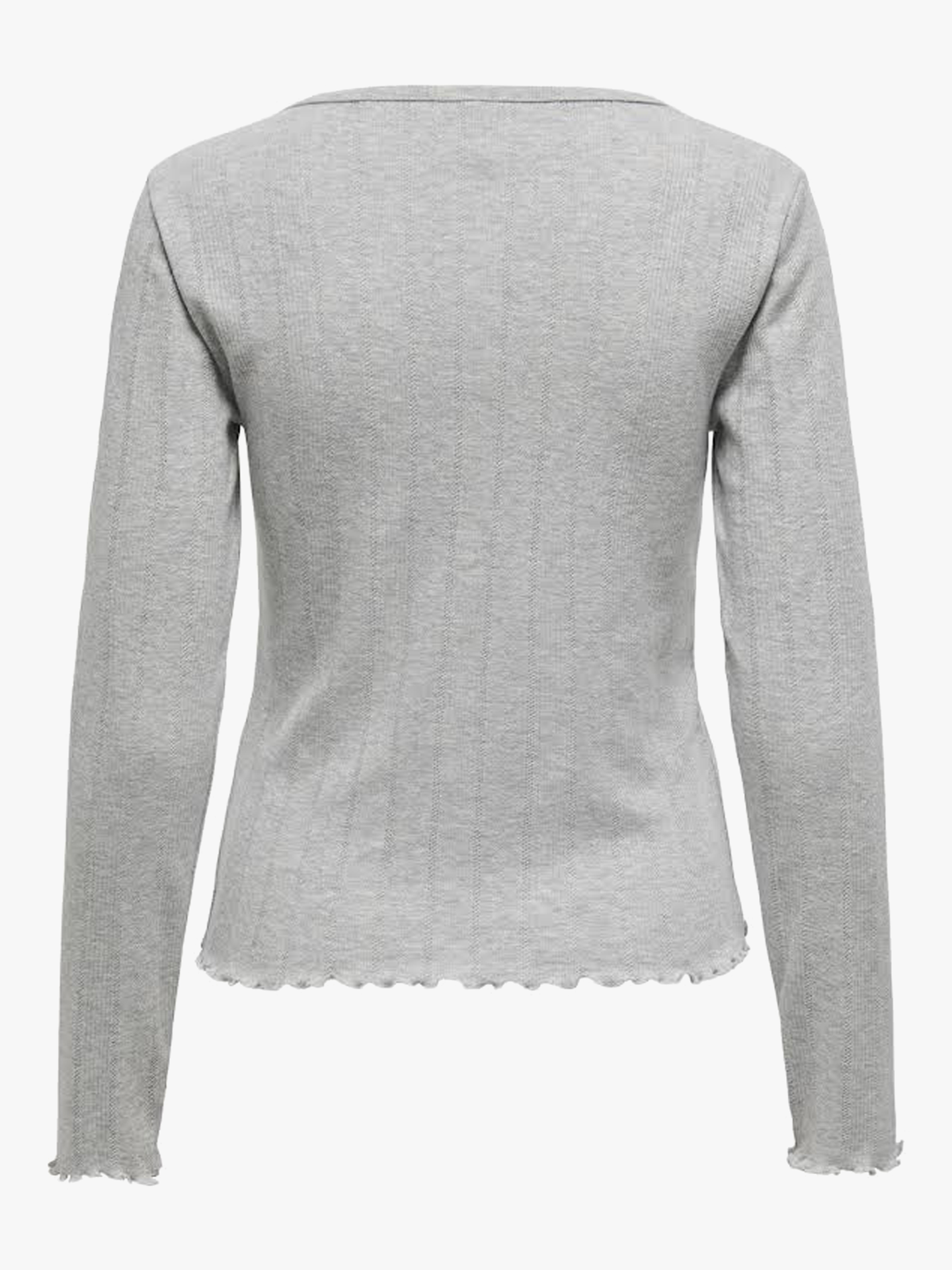 Carlotta Long Sleeve O-Neck Button Top