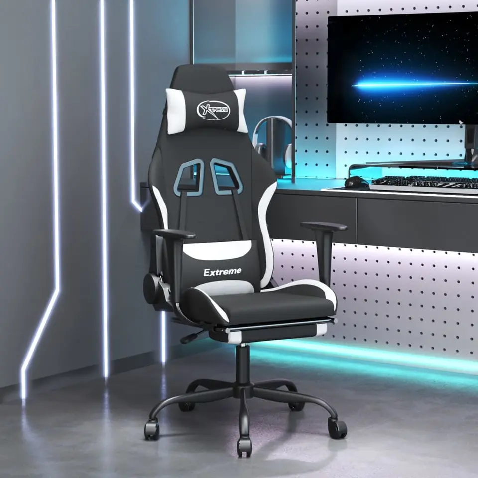 vidaXL - Gamingstoel - Wit - Stof