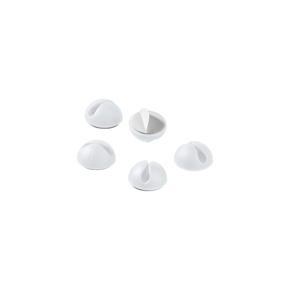 Goobay Kabelholder Hvit 5-pk