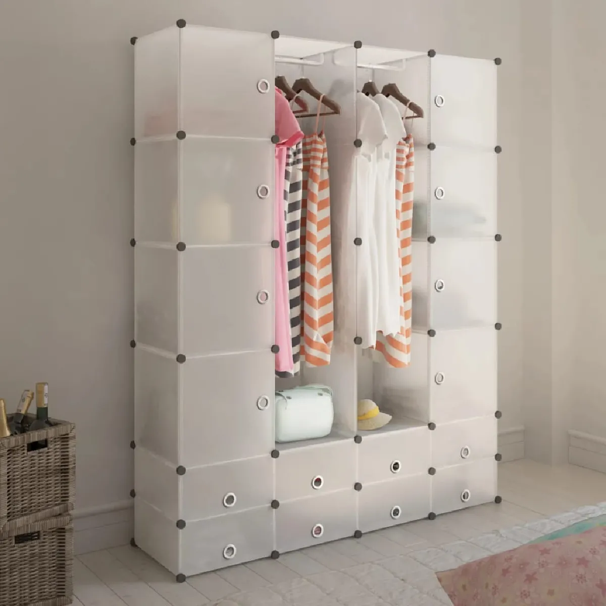 VidaXL Cabinet modulable avec 18 compartiments
