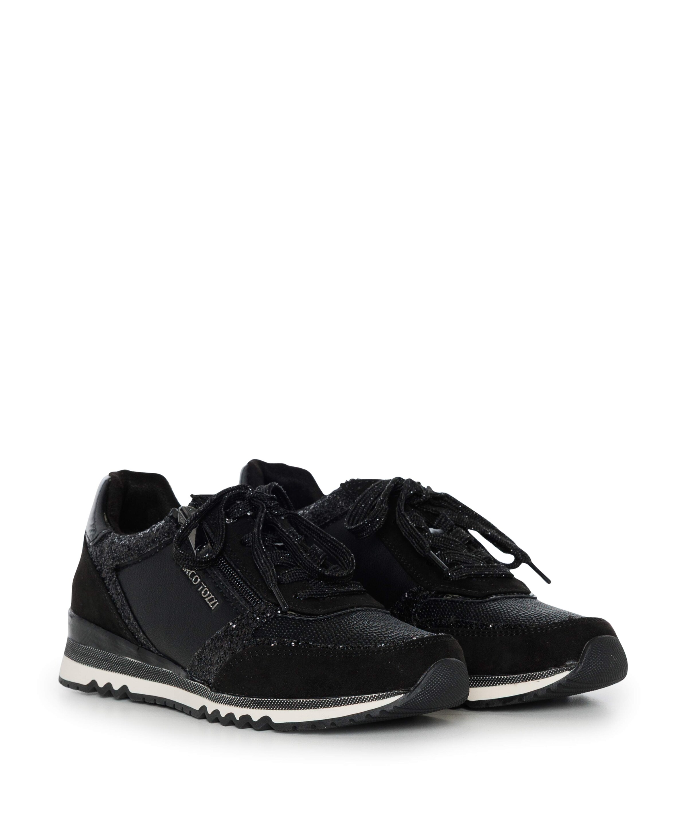 Marco tozzi Lace-up dames sneakers zwart