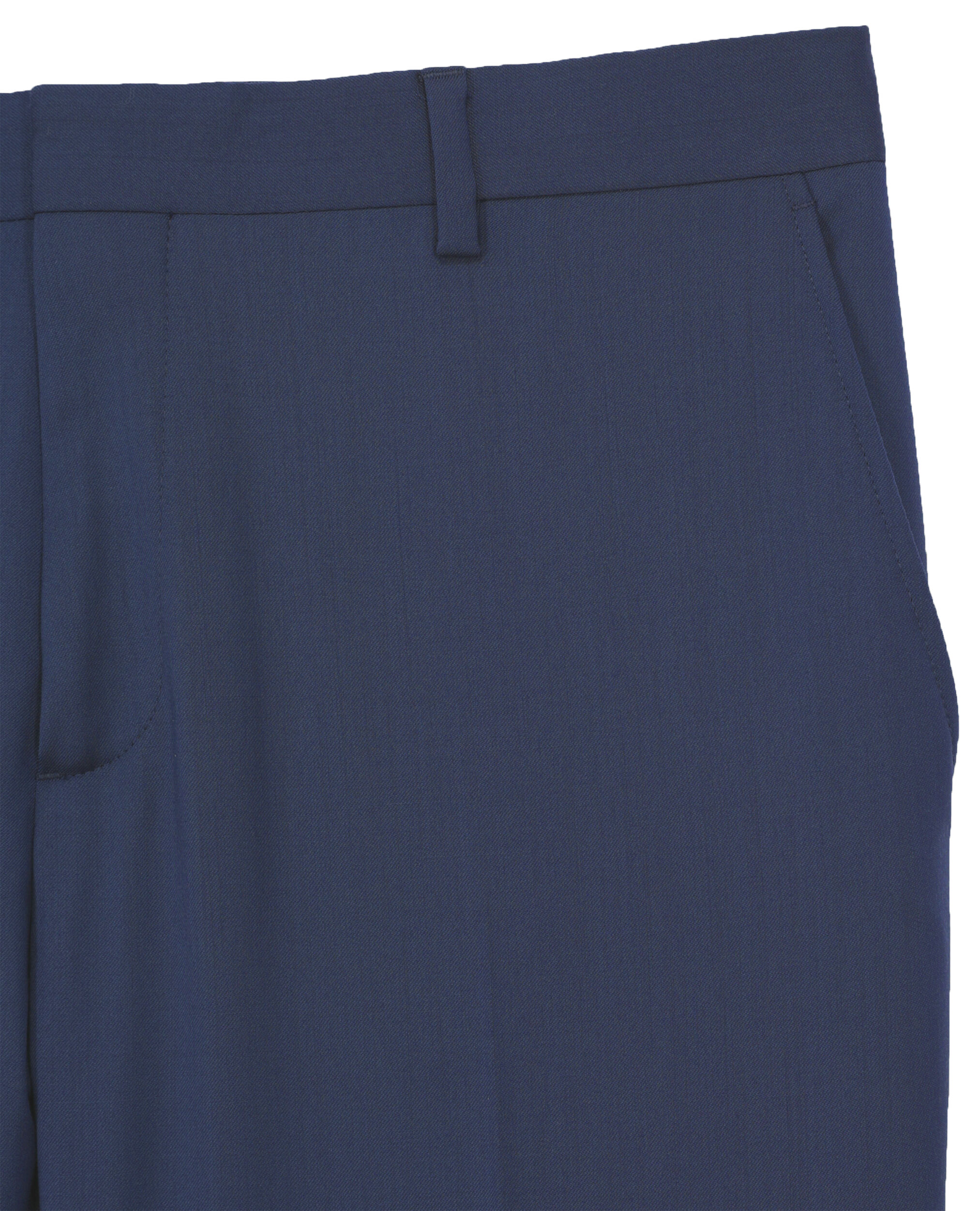 Pantalon de costume bleu en laine